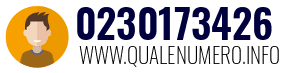 Numero di telefono 0230173426 0230173426