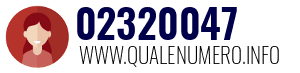 Numero di telefono 02320047 02320047