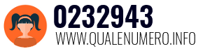 Numero di telefono 0232943 0232943