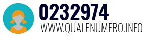 Numero di telefono 0232974 0232974