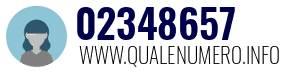 Numero di telefono 02348657 02348657