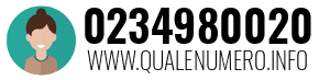 Numero di telefono 0234980020 0234980020