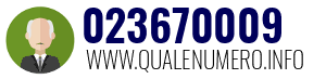 Numero di telefono 023670009 023670009