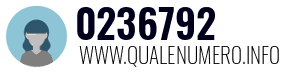 Numero di telefono 0236792 0236792