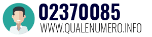 Numero di telefono 02370085 02370085