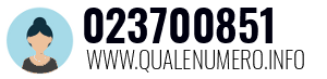 Numero di telefono 023700851 023700851