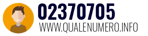 Numero di telefono 02370705 02370705