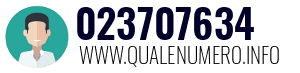 Numero di telefono 023707634 023707634