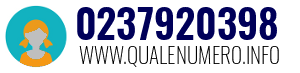 Numero di telefono 0237920398 0237920398