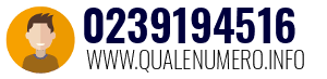 Numero di telefono 0239194516 0239194516