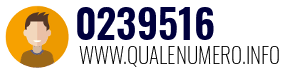 Numero di telefono 0239516 0239516
