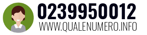 Numero di telefono 0239950012 0239950012