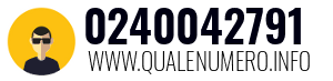 Numero di telefono 0240042791 0240042791