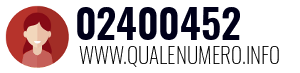 Numero di telefono 02400452 02400452