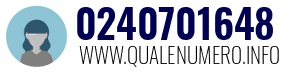 Numero di telefono 0240701648 0240701648