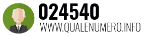 Numero di telefono 024540 024540