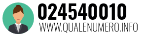 Numero di telefono 024540010 024540010