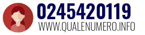 Numero di telefono 0245420119 0245420119