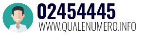 Numero di telefono 02454445 02454445