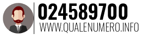 Numero di telefono 024589700 024589700