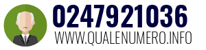 Numero di telefono 0247921036 0247921036