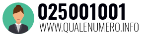 Numero di telefono 025001001 025001001