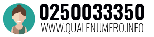 Numero di telefono 0250033350 0250033350