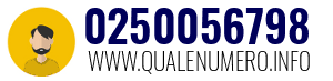 Numero di telefono 0250056798 0250056798