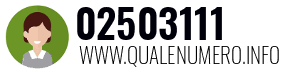Numero di telefono 02503111 02503111