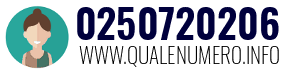 Numero di telefono 0250720206 0250720206