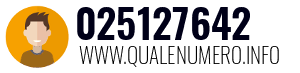Numero di telefono 025127642 025127642