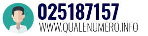 Numero di telefono 025187157 025187157