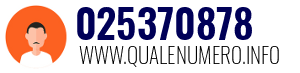 Numero di telefono 025370878 025370878