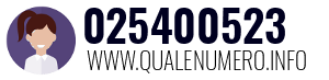 Numero di telefono 025400523 025400523
