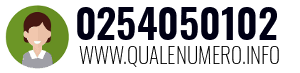 Numero di telefono 0254050102 0254050102