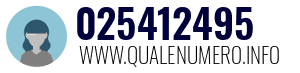 Numero di telefono 025412495 025412495