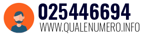 Numero di telefono 025446694 025446694