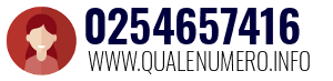 Numero di telefono 0254657416 0254657416