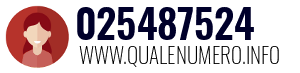 Numero di telefono 025487524 025487524