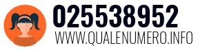 Numero di telefono 025538952 025538952