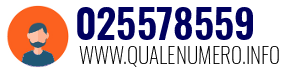 Numero di telefono 025578559 025578559