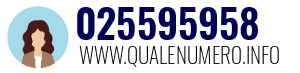 Numero di telefono 025595958 025595958