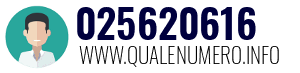 Numero di telefono 025620616 025620616