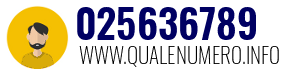 Numero di telefono 025636789 025636789