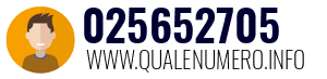 Numero di telefono 025652705 025652705