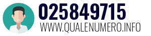 Numero di telefono 025849715 025849715