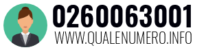 Numero di telefono 0260063001 0260063001