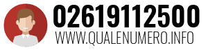 Numero di telefono 02619112500 02619112500