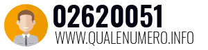 Numero di telefono 02620051 02620051