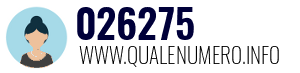 Numero di telefono 026275 026275